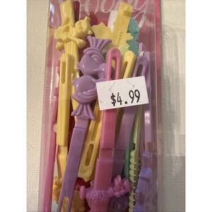 Vintage Goody Hair Clips 26 Count Pastel Novelty Y2K Kids Accessories New